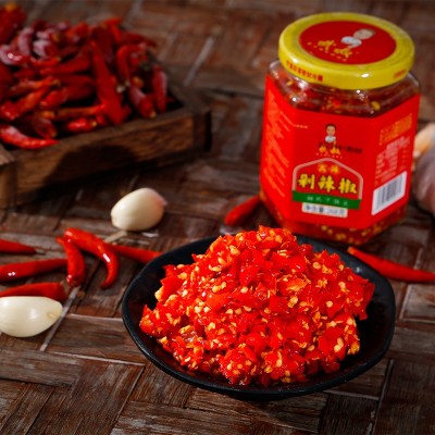 武叔牌剁辣椒1kg瓶装特辣朝天椒剁椒酱 辣椒蒸鱼头下饭湘菜图4