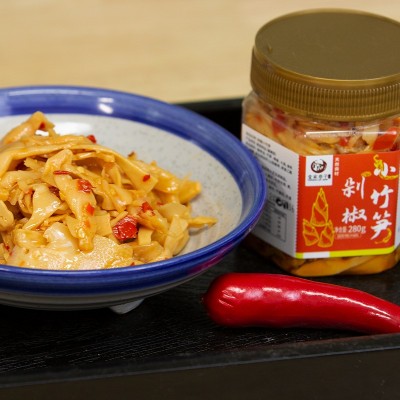 堂家巷子剁椒小竹笋笋尖酸笋 下饭炒菜外婆菜辣椒酱拌面 湖南风味图5