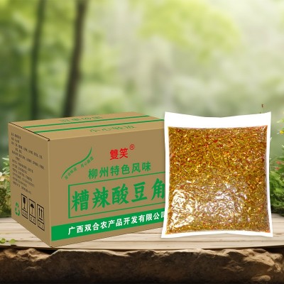 柳州风味糟辣酸豆角50斤餐饮商用螺蛳粉桂林米粉配菜下饭菜批发图3