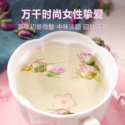 批发粉玫瑰花朵香料玫瑰花瓣茶礼盒香水玫瑰叶花茶芳苑花茶直销图3
