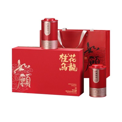 节日伴手礼桂花乌龙茶浓香型窖制桂花茶叶礼盒装花茶秋冬养生茶图4