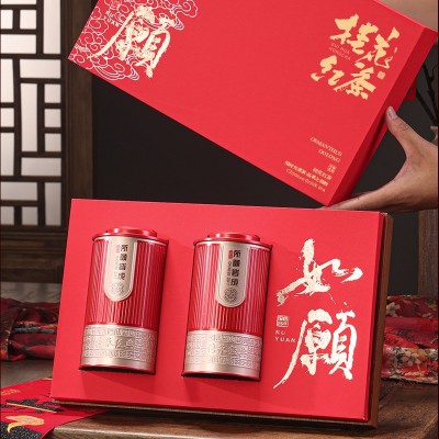 节日送礼伴手礼古法窨制桂花红茶250g正山小种茶叶礼盒装新年礼物图2