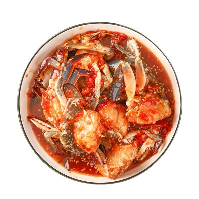 丹东甜辣蟹块即食罐装泰式生腌呛梭子蟹捞汁小海鲜螃蟹下酒菜醉蟹