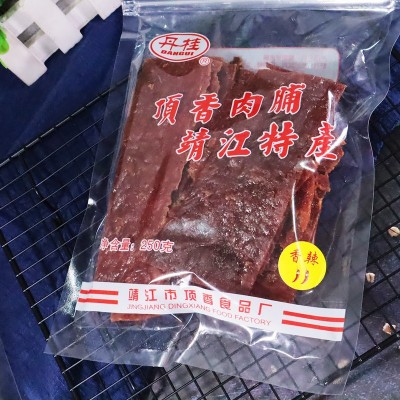 靖江特产肉类零食丹桂猪肉脯250g肉干付片顶香猪肉干原味副片包邮