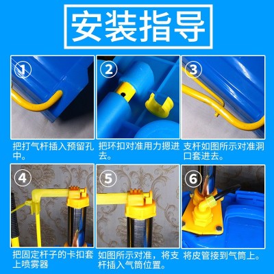 厂家批发手动喷雾器16L背负式打农药可两用农用双管气压式喷雾器