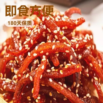 即食香辣安康鱼丝鮟鱇鱼芝麻下酒菜海鲜干货批发海鲜零食休闲小吃