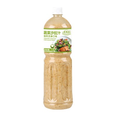 来得妙焙煎芝麻沙拉汁1.5L大瓶装芝麻日式沙拉蔬菜大拌汁批发商用