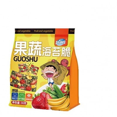 赶海娃果蔬海苔脆36g儿童即食非油炸网红健康零食批发果蔬海苔脆