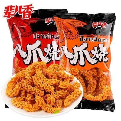新日期辈儿香八爪烧40g麻辣味93g酱爆肉味锅巴膨化零食锅巴零食